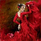 Andrew Atroshenko Canvas Paintings - Crimson Dancer